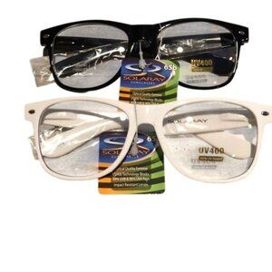 NWT Solaray Sunglasses Set of 2 – Black & White